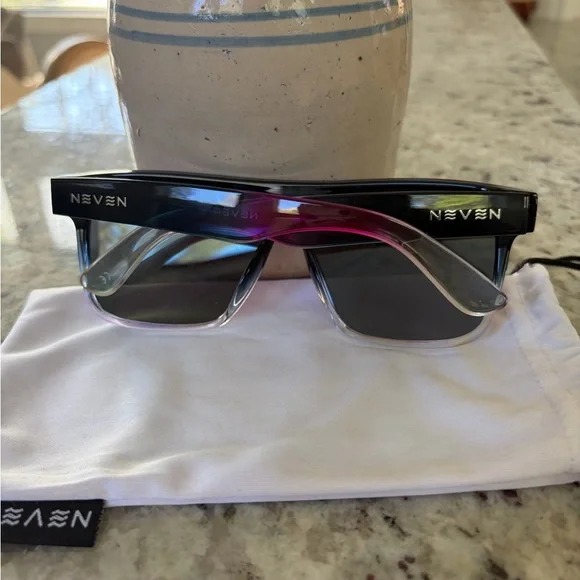 Neven Mirrored Shield Sunglasses - Purple/Green Lens - Picture 3 of 3